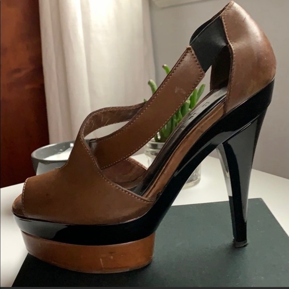 MARNI brwn/blk platform Sandal - Picture 5 of 6